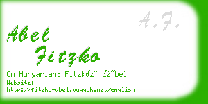 abel fitzko business card